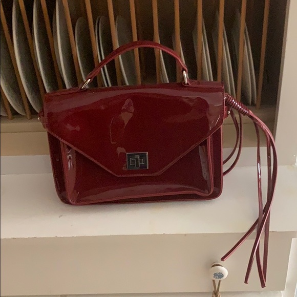 Red JustFab purse with option cross body - Picture 1 of 5